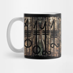 Svefnthorn  symbol - wooden texture Mug